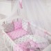 Дитяча постільна білизна Маленька Соня Baby Design сіро-рожеві серця